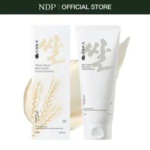 NDP Rice Mochi Deep Face Wash Triple-Rice Airy Micro-Exfoliating Foam for Sensitive Skin Phyto Mucin Hydration Shield pH 5.5 Barrier-Safe Vegan Korean Skincare Cleanser 4.05 fl oz 120 ml - Cleansing