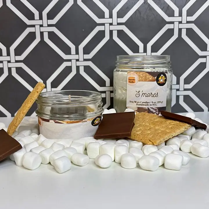 Copacetic Candles S'mores Candle with Golden Amber Spice & Sugared Vanilla Scent
