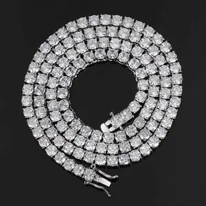 SSS popular zircon tennis necklace jewelry hot-selling accessories copper set zircon synthetic diamonds necklace