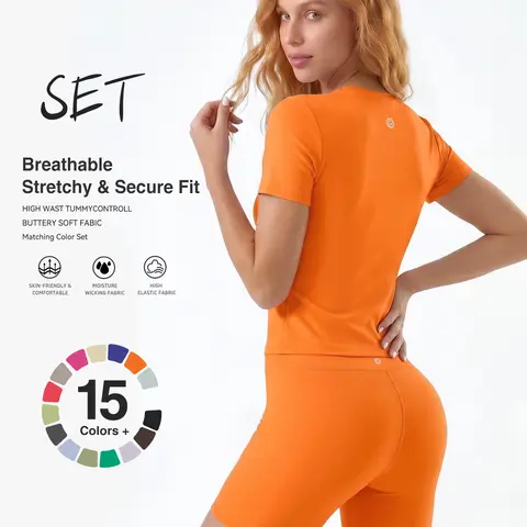 UnciaActive Women's Solid Crew Neck Short Sleeve Athletic T-Shirt - Gym Workout Apparel, Gym Clothes, Women's Clothing, Casual Summer Sportswear for Indoor/Outdoor Fitness,outdoorfun