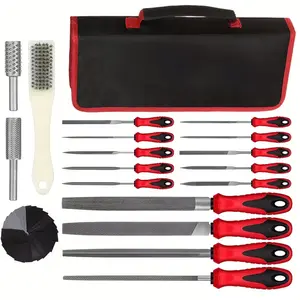 Multi-Spec File Tool Set – Diamond Files for Hard Materials, Steel Files for Metal and Wood, Storage Case for Portability