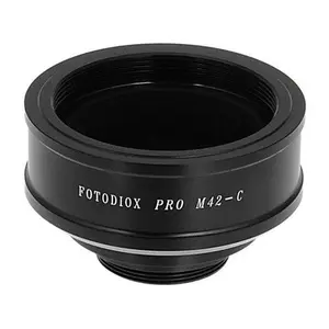 Fotodiox Pro Lens Adapter - Compatible with M42 Screw Mount SLR Lenses to C-Mount (1" Screw Mount) Cine & CCTV Cameras