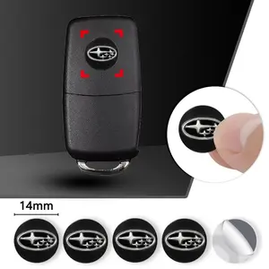 10pcs 14mm Car Key Cover Emblem Stickers, Auto Door Keyhole Logo Decal for Subaru Wrx, Impreza, Tribeca, Xv, Brz, Sti, Forester, Legacy, Outback