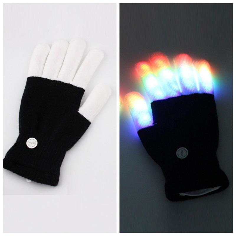 Flashing LED Glow Finger Gloves | Rave Party Concert Essentials | Light-Up Gear for Nighttime Fun
