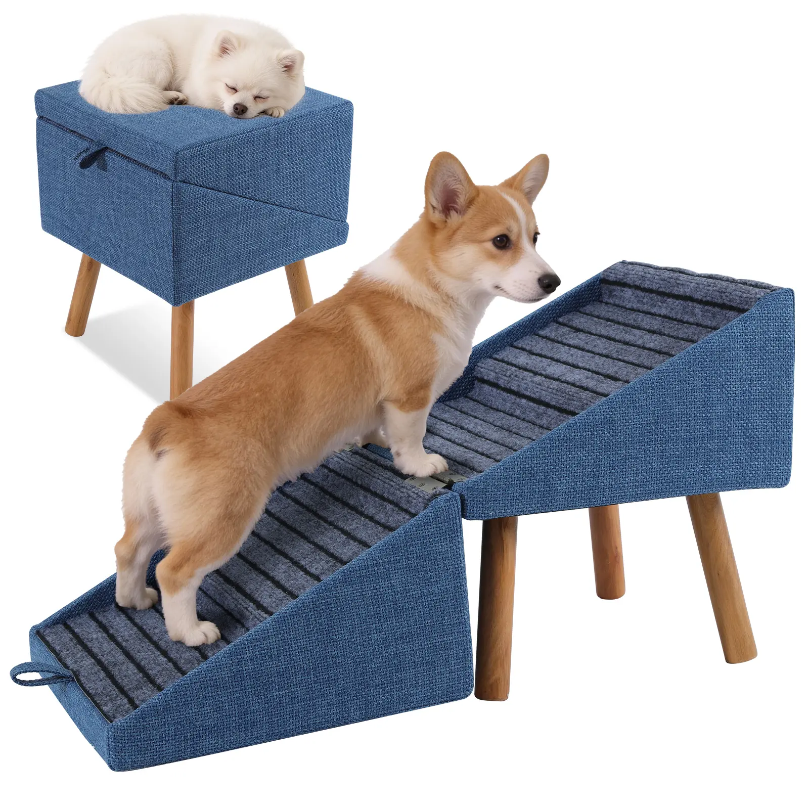 Prevent IVDD | Dog Ramp Ottoman for Couch | #SummerVibes #petlovers Pet Stairs Steps for Small Dogs | Protect Dog's Joints | for Senior Injured Dogs, Dachshund,Chihuahua,Bulldog summervibes