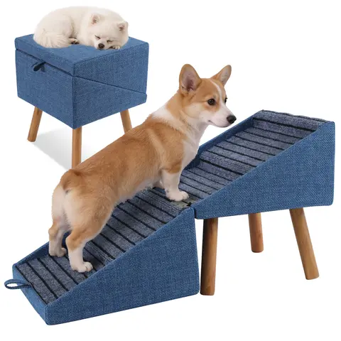 Prevent IVDD | Dog Ramp Ottoman for Couch | Pet Stairs Steps for Small Dogs | Protect Dog's Joints | for Senior Injured Dogs, Dachshund,Chihuahua,Bulldog summervibes