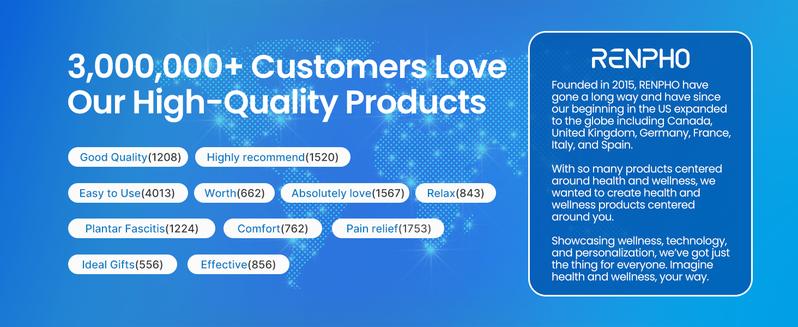 RENPHO Voice Controlled Foot Massager with 3 Heating Levels, Valentines Day Gift Choice for Man Women Adjustable Hands-free Upgrade Shiatsu Machine for Men & Women, Fits Up to Size 12