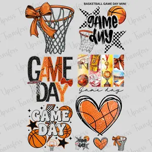 Basketball Game Day Mini DTF Transfer Gang Sheet 24.5" x 36" Direct To Film for DIY Enthusiasts Vibrant Custom Options Cozy Handmade Aesthetic
