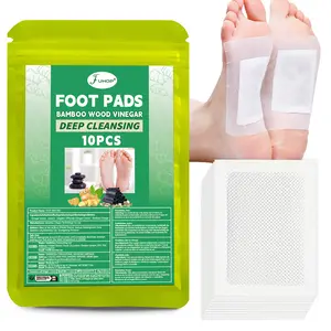 10 foot patches, natural bamboo wood vinegar ginger powder foot care pads, better for use after foot bath