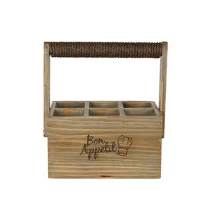 Rico & Plato Lawar 6 Compartment Cutlery Caddy with Handle