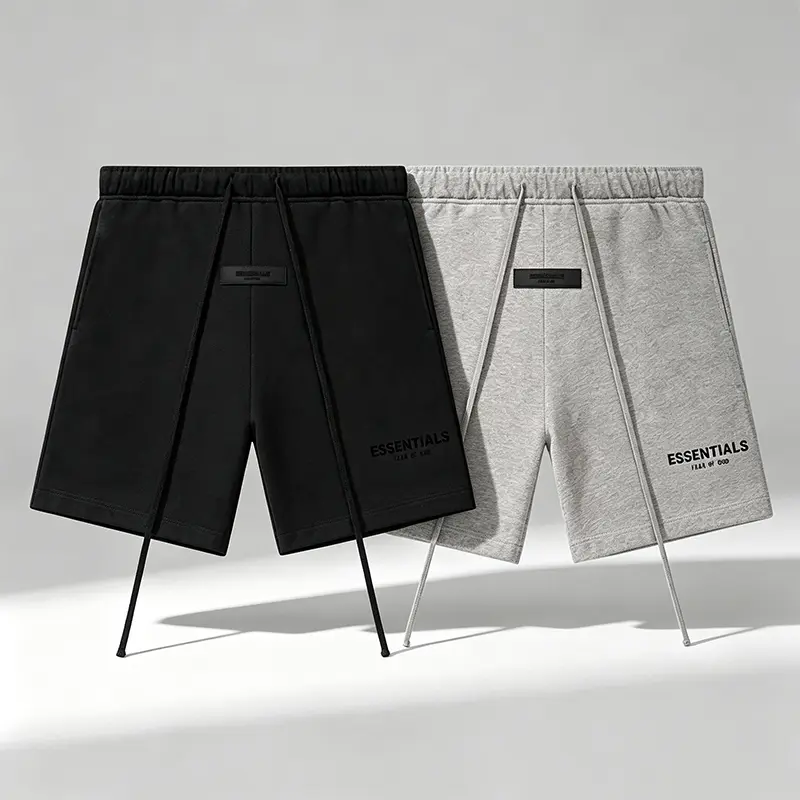 Fear of God Essentials Men‘s Sweatshort 'Stretch Limo' & 'Dark Oatmeal' Set