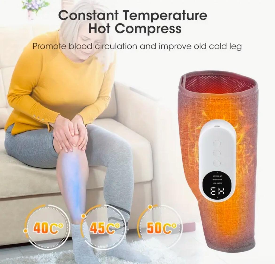 Leg Massager 2024 Enhanced Calf Air Compression Massager For Circulation And Pain Relief, Leg Massager With Heat, Relieve Fatigue, Help For Edema And Varicose Veins, Easy To Use, Muscle Relaxation, For Men/Women Home, Office Gifts Therapy Comfort