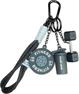 Gym Dumbbell Keychain,Bags Charms Gift for fitness Women and Men,Cute Car Key Chains Accessories for Gym,Fitness Gift