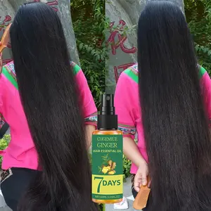 Ginger hair care essential oil 60ml strengthens hair roots and nourishes fluffy and healthy hair. Large capacity ginger hair care essential oil strengthens hair roots and smoothes hair, making hair care a must-have for lazy people in one step!