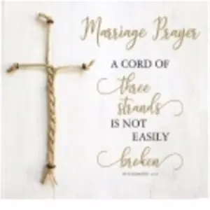 CA Gift  10 x 10 in. Marriage a Cord of 3 Strands Plaque