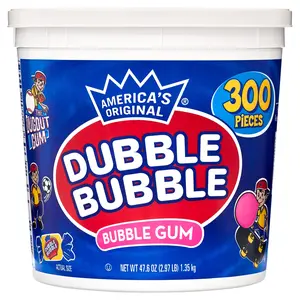 Dubble Bubble CVT16403 Bubble Gum, Original Pink, 300/tub Dubble Bubble CVT16403 Bubble Gum, Original Pink, 300/tub