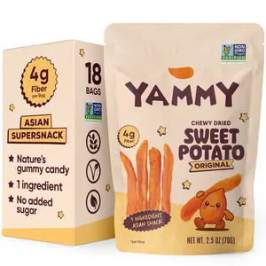 Dried Sweet Potato Sticks – Soft & Chewy Asian Snack (Pack of 18)