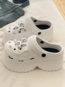 2026 Trendy Sweet Cool Simple Eva Sandals for Women, Thick Sole Height Boost, Beach & Sandbox Comfortable, Versatile Two-Wear Flip Flops