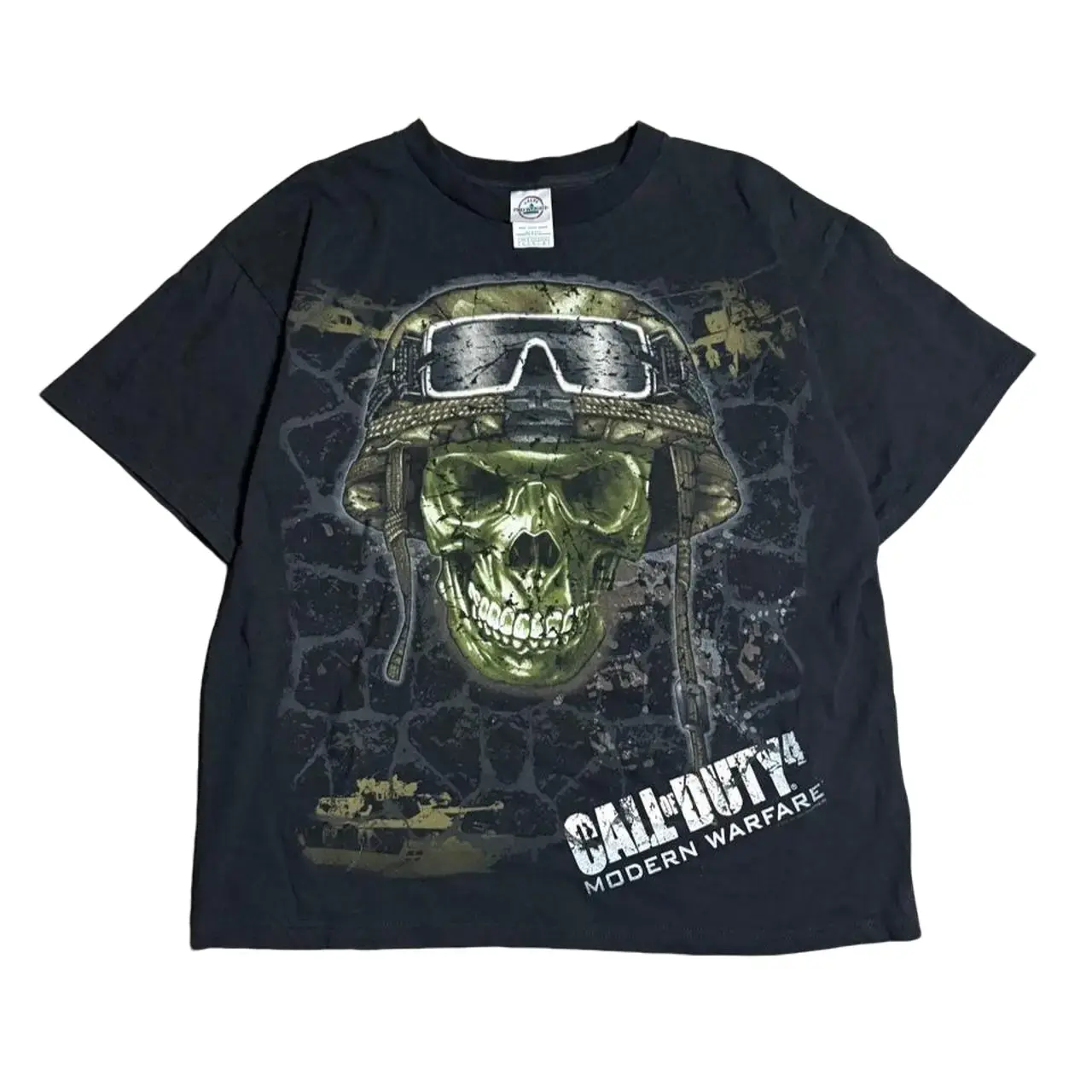Call Of Duty Modern Warfare T-Shirt, Skull Soldier Graphic Tee, Vintage COD Gaming Shirt, Black Cotton Shooter Game Tee, Unisex Gamer Shirt