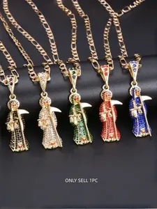 1pc Gorgeous Gothic Mystery Jewelry Santa Muerte Necklace