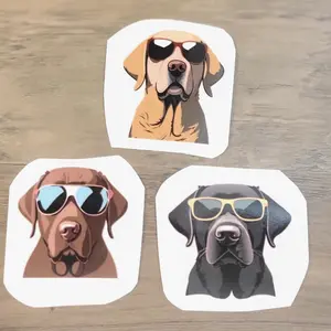 Labrador Retriever with Sunglasses Vinyl Stickers