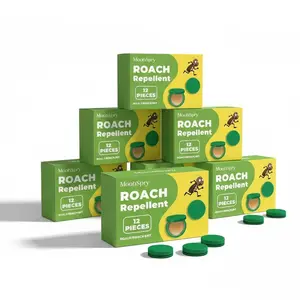 MoonSpry Indoor Roach Bait Gel 12 Pieces Plant-Based Multi-Pest Killer for Home & Outdoor Pest Control Long-Lasting Roach Repellent