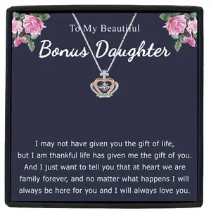 [Dancing Crown Necklace] to My Daughter Dancing Crown Necklace- Birthday, Graduation, Christmas Gift