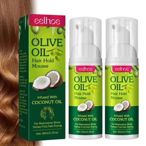Olive Oil Hair Mousse, 2 Counts/set Long Lasting Hair Styling Mousse, Moisturizing Hair Styling Product for Women & Men, Curl Defining Mousse