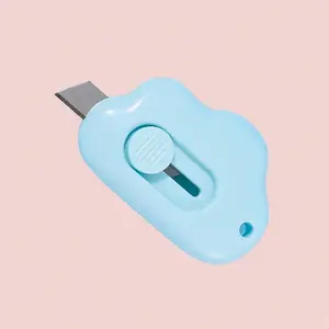 Cloud Portable Box Cutter,Retractable Art Cutter Utility Knife,Cloud Shaped Kawaii Letter Opener,School Stationery Cute Paper Cutter for Packages,Letters and Cardboard Boxes Opening Office Home