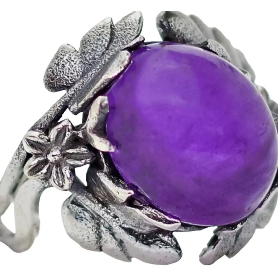 Amethyst Vintage Bouquet Ring - Women's Jewelry