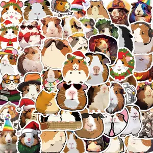 Cute Cartoon Guinea Pig Pattern Car Sticker, Animal Pattern Multi-purpose Car Decal Sticker, Decorative Sticker for DIY Luggage Laptop Skateboard Motorcycle Bicycle