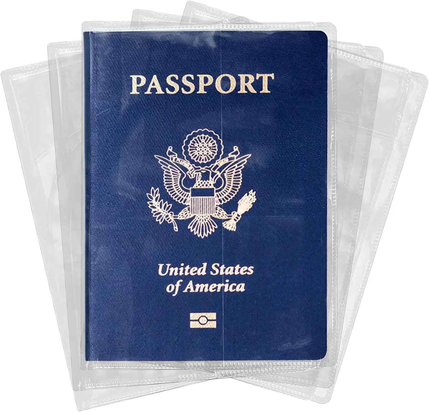 5 Pcs Clear Passport Protector Holder Passport Cover Vinyl ID Protector | Waterproof, Plastic, For Travel Document Credit Card