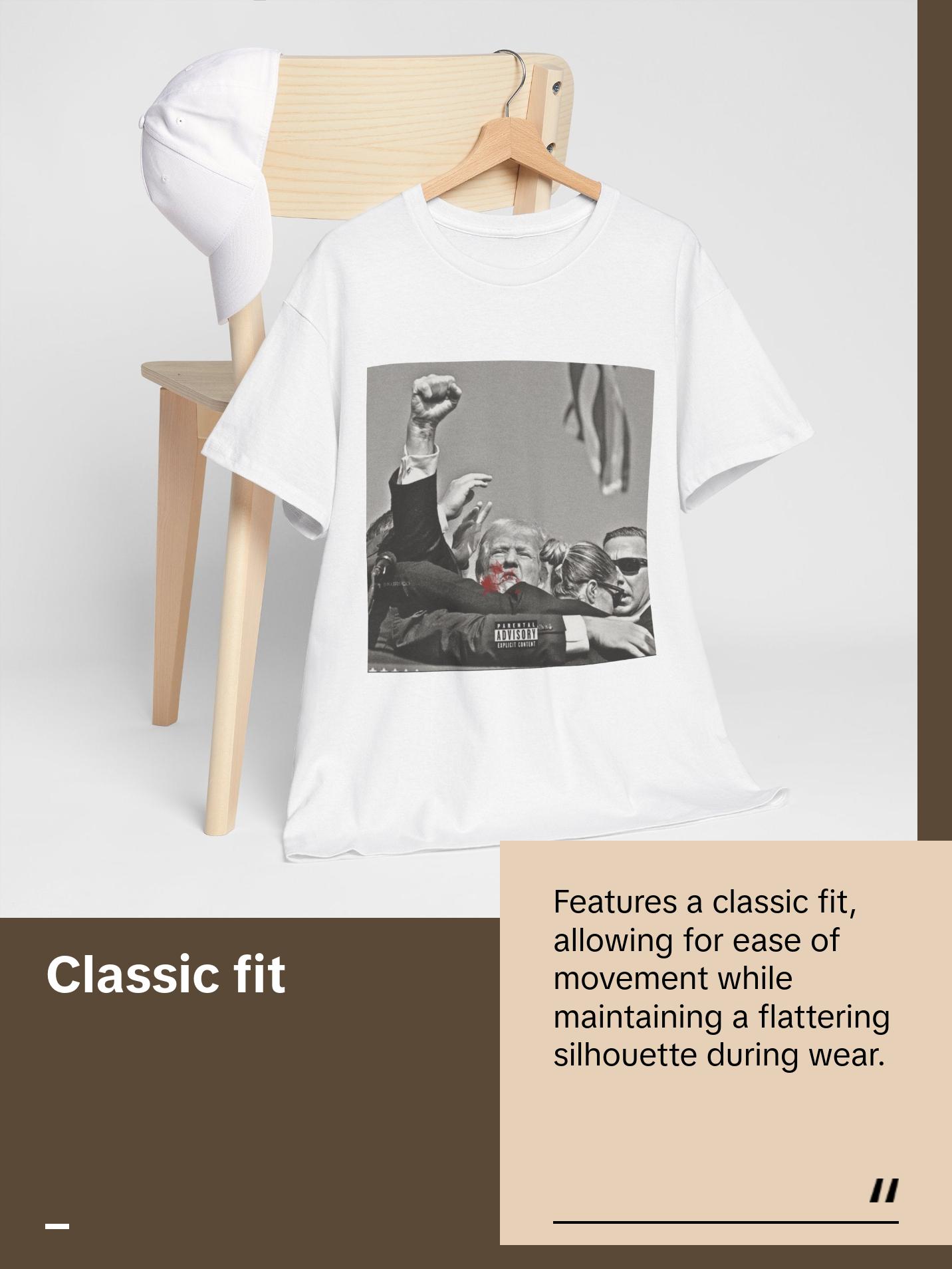 Political Rally Survivor Unisex Tee Shirt, Trump Supporter Gift, Conservative Apparel, Election Campaign Merch, Patriotic Clothing