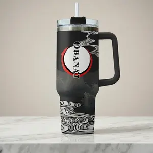 Obanai Iguro Kimestu no Yaiba Demon Slayer Anime 40oz Stainless Steel Tumbler With Handle