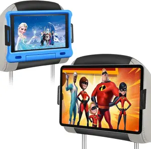 2 Pack  Headrest Tablet Holder, iPad Holder for  Backseat, Anti-Slip Strap and Holding Board Fits  4.7"-12.9" Device, Road Trip Essential for , 360 Rotatable iPad Headrest Mount