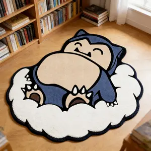 Cute and playful sleeping pet cloud shaped carpet, blue and white contrasting velvet floor mat, study anti slip and wear-resistant foot mat, e-sports chair special mat, suitable for ins style/healing home decoration