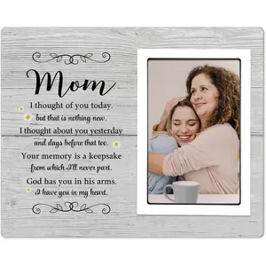 Mom Memorial Picture Frame – Memorial Gifts for Loss of Mother –Sympathy Gifts for Loss of Mom – Bereavement Keepsake for Loved One – Remembrance Photo Frame, Fits 4x6 Inch Photo