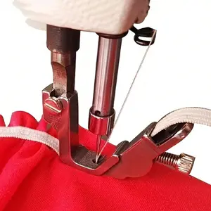 1 Industrial Sewing Machine Accessory S537 (1/4) Upper Elastic Band/Elastic Band Presser Foot, Flat Bottom Automotive Elastic Band Presser Foot, Suitable for Brother and Most Low-Handle Sewing Machines, Sewing Supplies Crafts