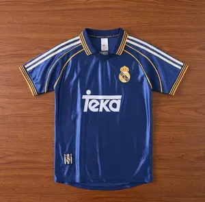 Real Madrid 1998/99 Away Retro Soccer Jersey Vintage Football Shirt Classic Fanwear