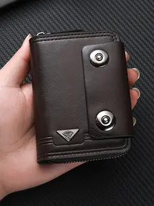 Men's Business Short Zipper Business Style Wallet with Lock, Multi-Card Slots, Large Capacity, Travel Safe, Perfect Gift for Valentine's Day, Business Fashion Wallet