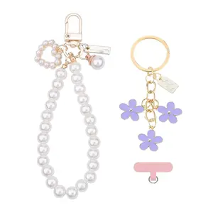 Keychain Wristlet for Women Wristlet Keychains Bracelet Car Keychain Wristlet With Bow/Flower/Heart Keychain