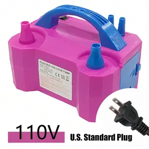 Portable Electric Balloon Pump, 1 Count Inflator with 2 Nozzles, Balloon Inflator for Party Decoration, Christmas Birthday Wedding Party Supplies