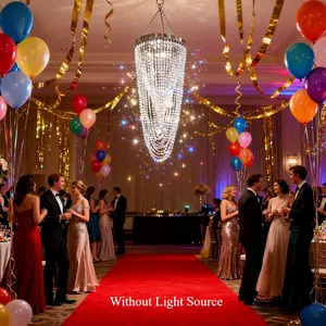 Vectolum Luxury Hanging Decor, Metal Iron Art Simulated Crystal Beads, Home Decoration for Living Room, Dining Room, Bedroom, Wedding, Holiday