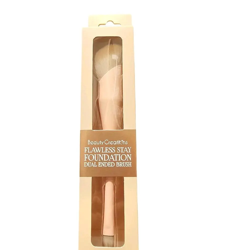 Beauty Creations Flawless Stay Dual-Ended Foundation Blending Brush for Precise Application & Even Coverage, Blending Makeup Brush, Face Makeup Brushes