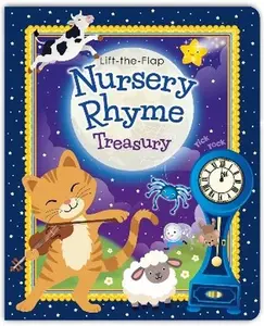 Tick Tock Lift-the-Flap Nursery Rhyme Treasury Board Book 88.5 x 10.5 Inches 14 Pages Interactive Kids Book