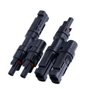 Solar Panel Connector 2 to 1 Y Branch Splitter 1000V FMM+MFF Parallel Connectors for 4 Solar Panels Waterproof PC PPO Material CE TUV Certified