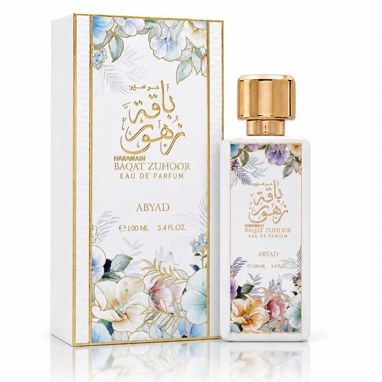Al Haramain | Baqat Zuhoor Abyad | Unisex Fragrance | 100 ML - 3.4 OZ | Eau De Parfum | Bergamot - Peony & Vanilla