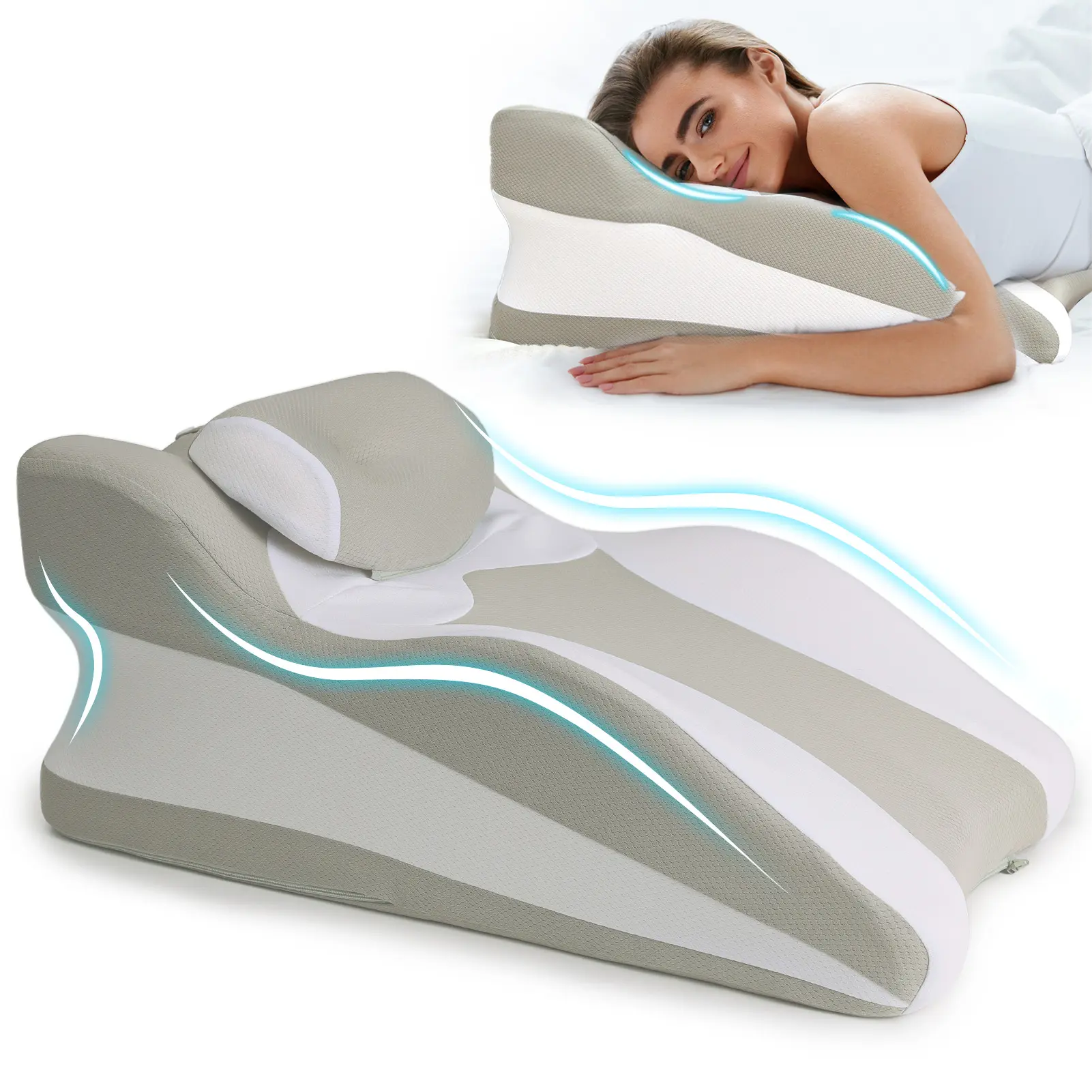 Face-Down Pillow That Makes Scrolling Way Too Comfortable Ergonomic Support for Neck, Arms, and Shoulders Multi use Pillow summerwins,summerwins