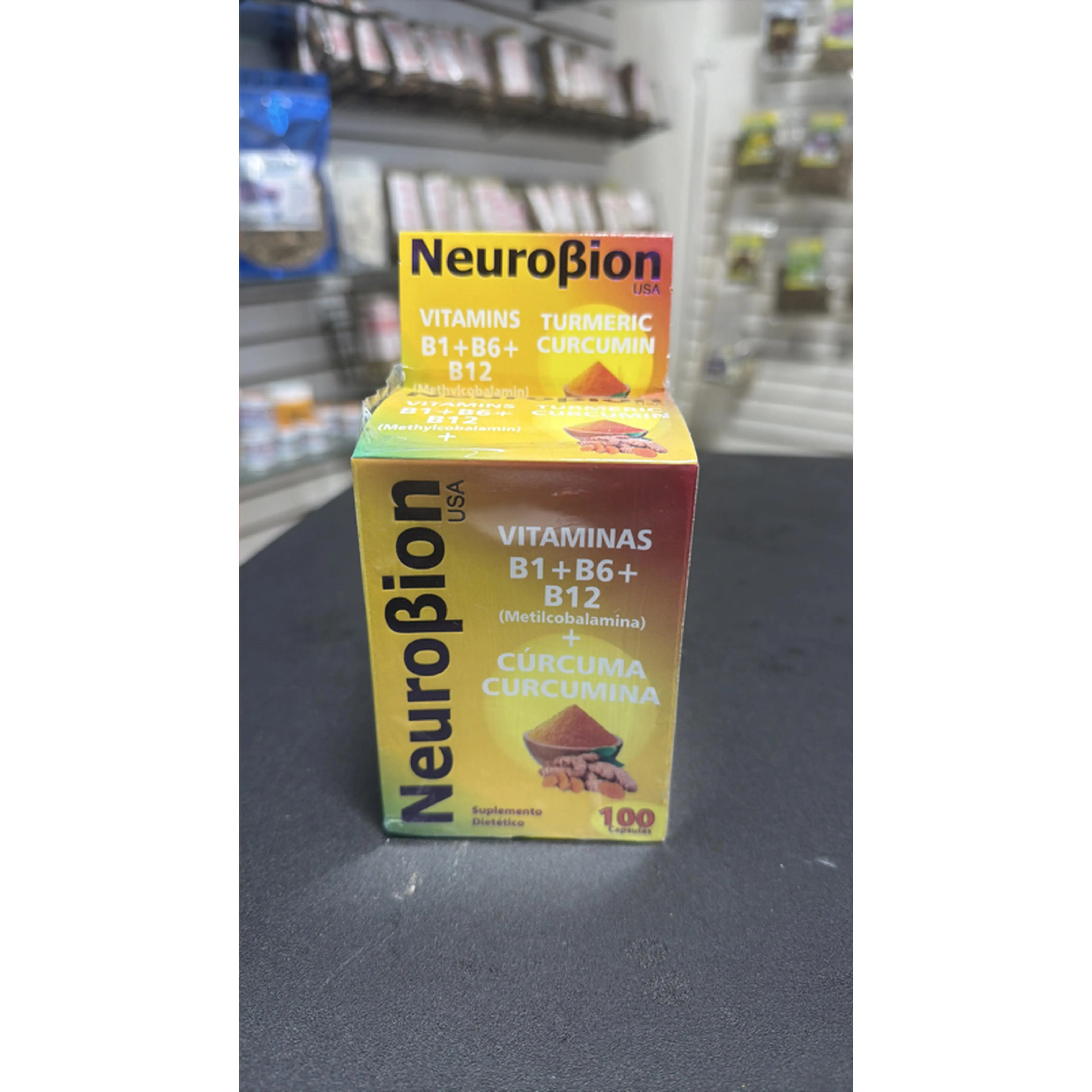 Neurobion USA Vitamins B1 B6 B12 with Turmeric Curcumin 100 Tablets for Health Support