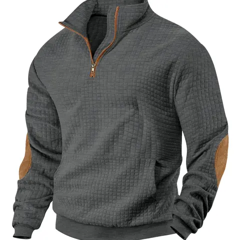Autumn and winter men's wear, simple collar checked plaid jacquard pullover short sleeve long sleeve, slim fit casual pullover knitted outfit knitwear daily wear men's clothing, casual fitting pullover, casual fashion men's wear.